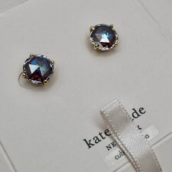 Kate Spade Bright Ideas Berry Purple Earrings NEW - Picture 2 of 8